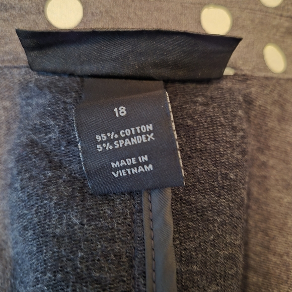 Lane Bryant Polka Dot Blazer Jacket - Black/gray & White Size 18 - Picture 10 of 10